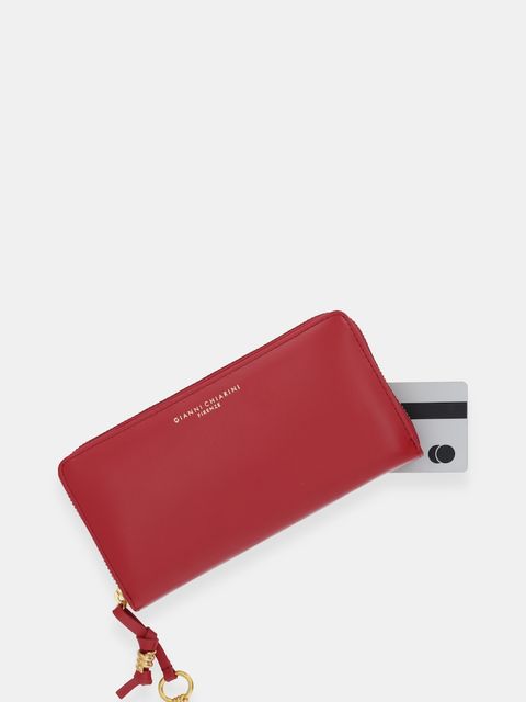 Gianni Chiarini portfel skórzany damski kolor bordowy PF.5042.NA