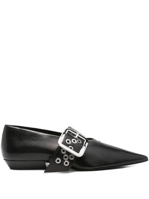 Jil Sander pointed-toe buckle ballet flats - Black - zdjęcie produktu nr 1