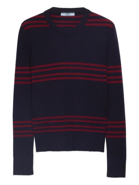 Prada striped ribbed sweater - Blue - zdjęcie produktu nr 1