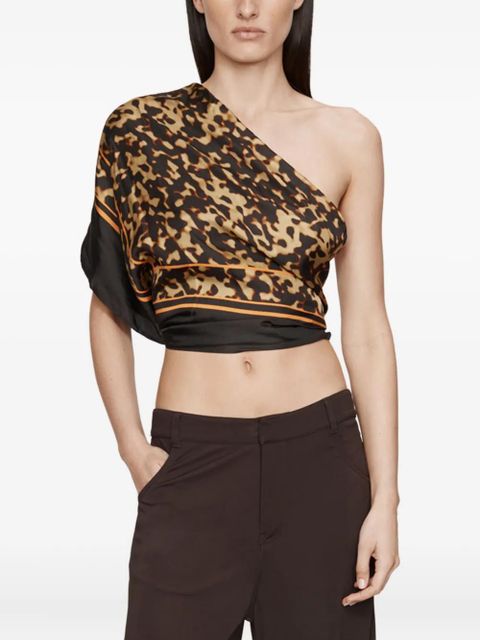 Christopher Esber bordered silk scarf - Brown