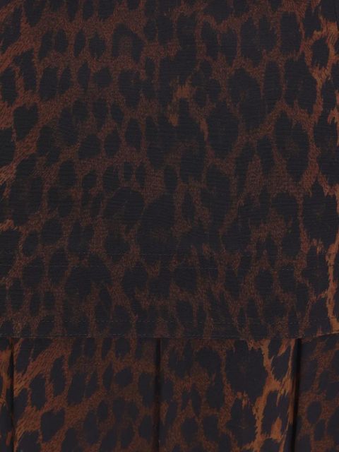 Balenciaga pleated leopard-print skirt - Brown - zdjęcie produktu nr 2