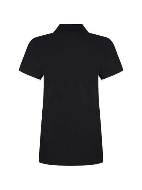 Moncler logo patch cuffed polo shirt - Black - zdjęcie produktu nr 2