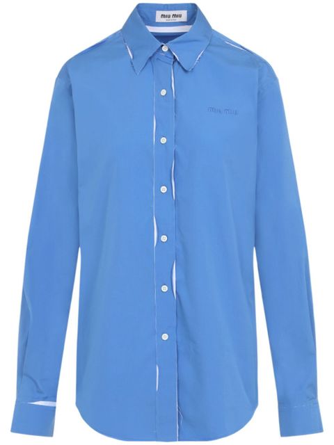 Miu Miu poplin shirt - Blue - zdjęcie produktu nr 1