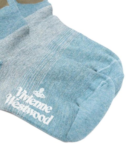 Vivienne Westwood logo-lettering socks - Blue - zdjęcie produktu nr 2