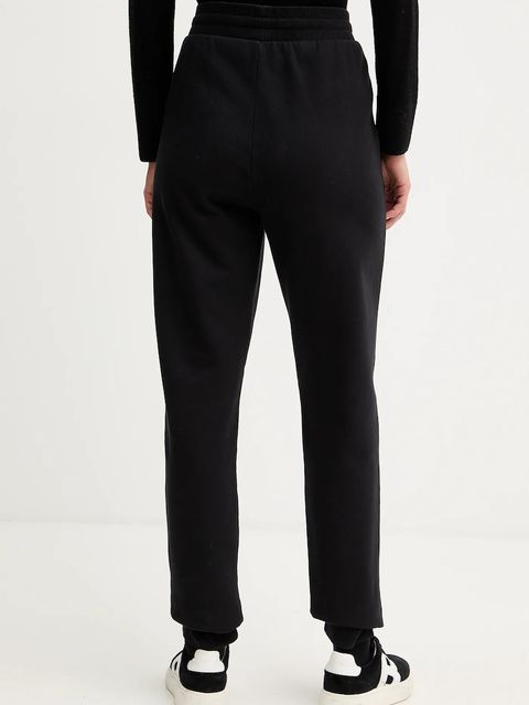 Armani Exchange spodnie dresowe bawełniane damskie kolor czarny z aplikacją XW000808 AF16192 - zdjęcie produktu nr 2