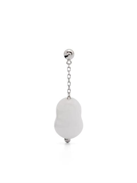 LEMAIRE carved-stone single earring - White - zdjęcie produktu nr 1