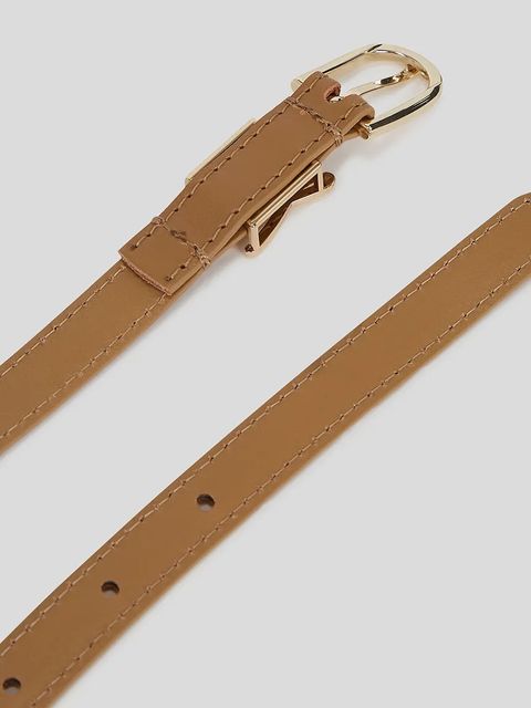 Karl Lagerfeld pasek skórzany K/AUTOGRAPH damski kolor czerwony A3W33037