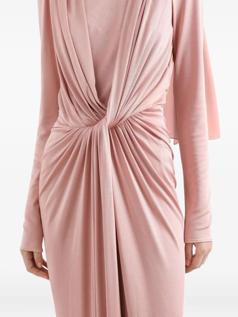 Dolce & Gabbana knot long-sleeve dress - Pink