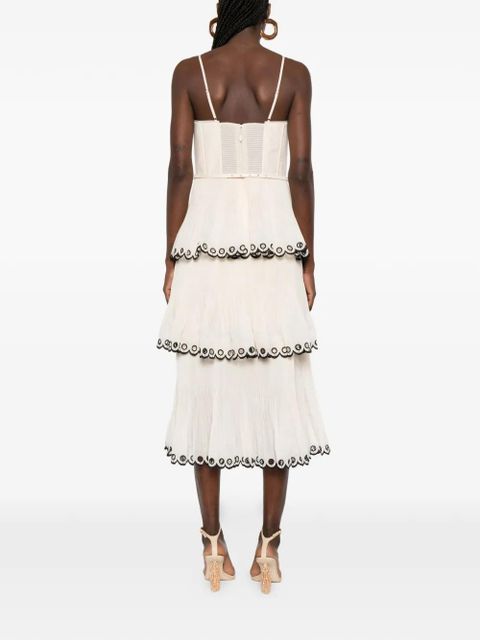 ZIMMERMANN scoop-neck midi dress - Neutrals
