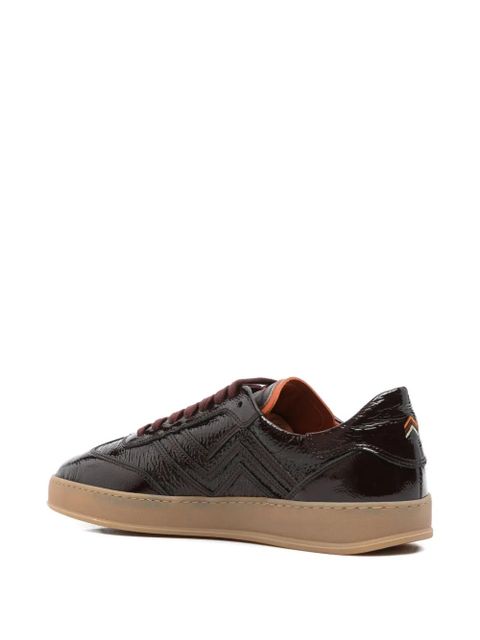 Missoni patent-leather zigzag sneakers - Brown