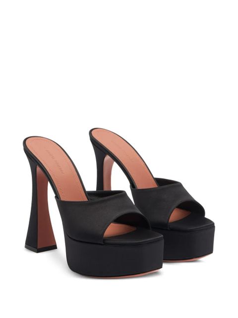 Amina Muaddi Dalida heeled sandals - Black - zdjęcie produktu nr 2