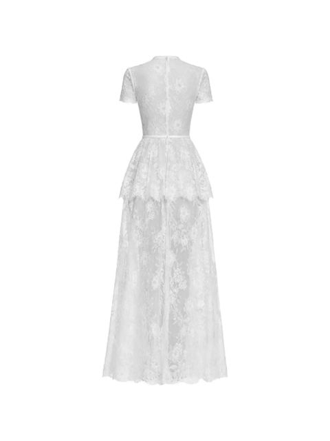 Self-Portrait lace tiered maxi dress - White - zdjęcie produktu nr 2