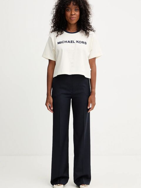 MICHAEL Michael Kors t-shirt bawełniany damski kolor beżowy MF551WN2ZU - zdjęcie produktu nr 2