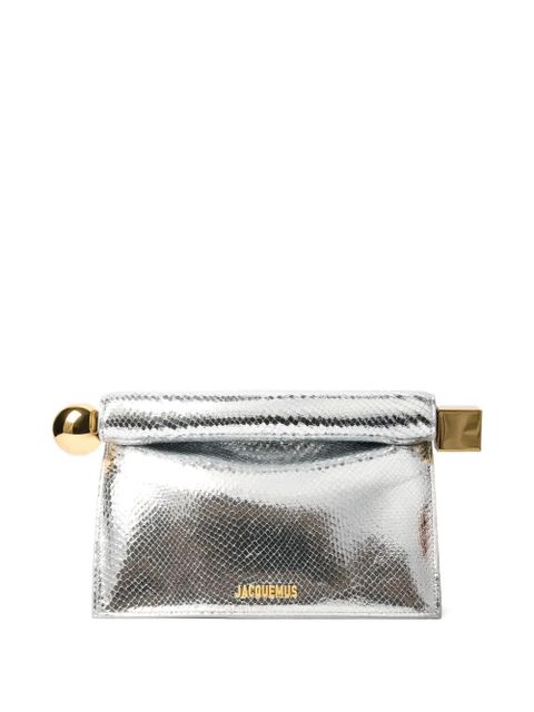 Jacquemus La Rond Carré clutch bag - Silver