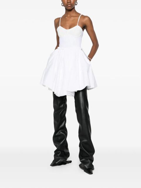 The Attico peplum-hem mini dress - White - zdjęcie produktu nr 2