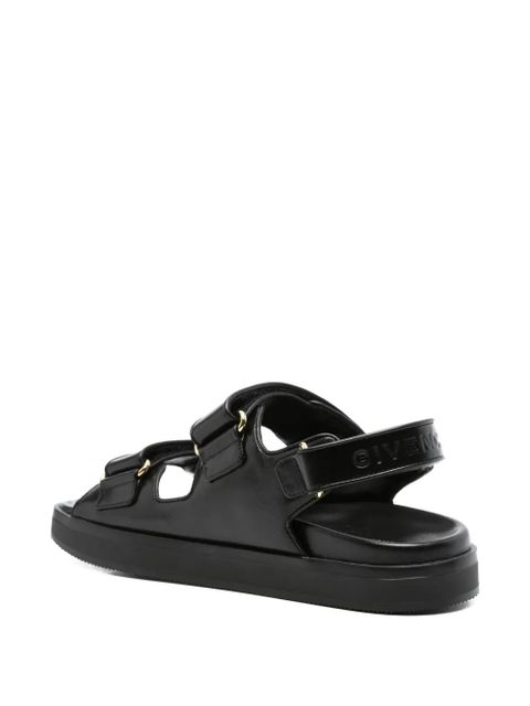 Givenchy pattern double strap sandals - Black