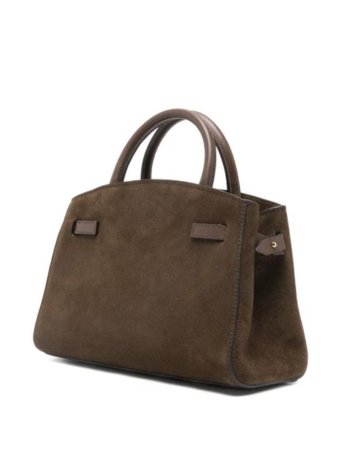 DeMellier small Hudson suede tote bag - Brown