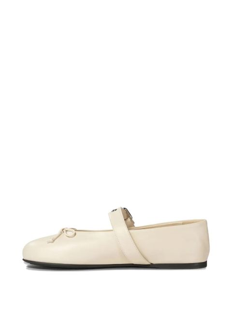 Miu Miu buckle-bow ballet flats - Neutrals - zdjęcie produktu nr 2