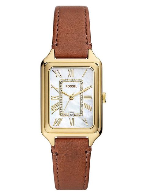 Fossil zegarek kolor brązowy - zdjęcie produktu nr 1