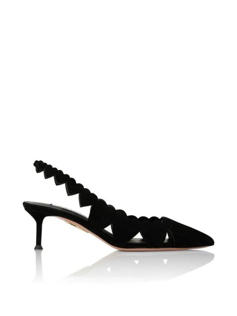 Aquazzura heart cutout slingback pumps - Black - zdjęcie produktu nr 1