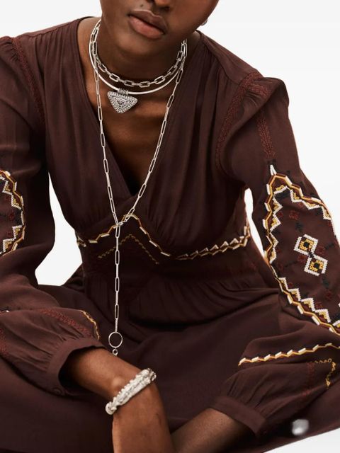 Ba&Sh Tany embroidered dress - Brown