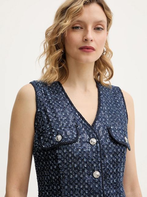 Guess sukienka GABRIELA kolor granatowy mini dopasowana W5BK41 D0771