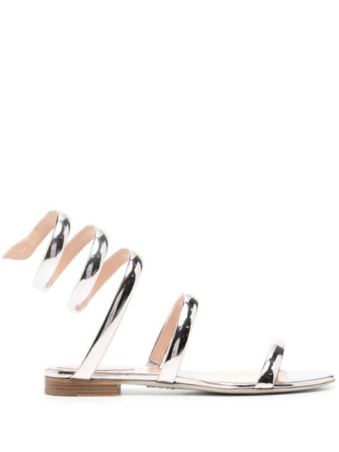René Caovilla Serpente metallic-finish sandals - Silver - zdjęcie produktu nr 1