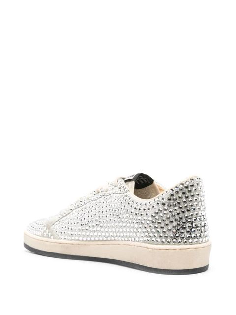 Golden Goose Ball Star rhinestone -embellished suede sneakers - Grey