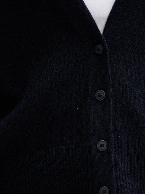 United Colors of Benetton kardigan z dodatkiem wełny damski kolor granatowy lekki 102HD6052