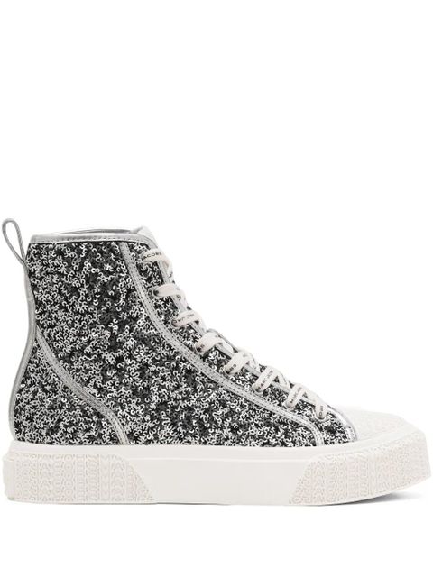 Marc Jacobs sequin high-top sneakers - Silver - zdjęcie produktu nr 1