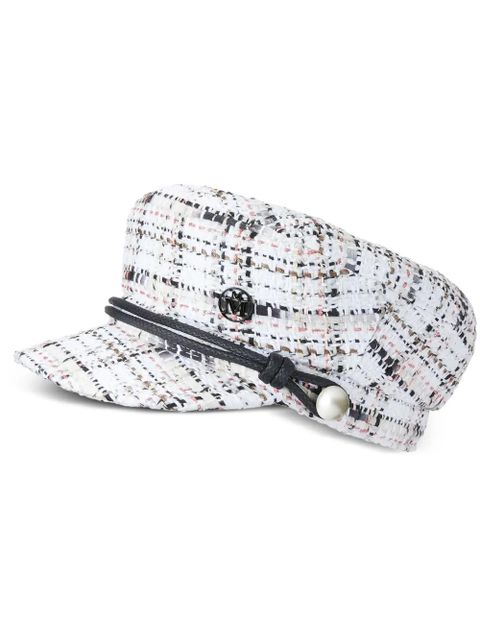 Maison Michel New Abby tweed baker boy hat - White - zdjęcie produktu nr 1