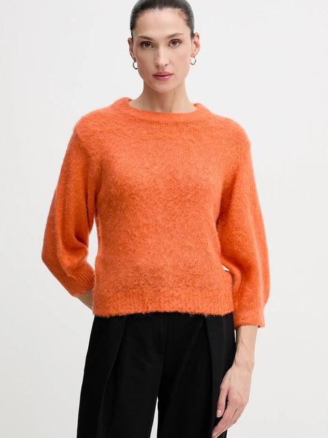 United Colors of Benetton sweter z dodatkiem moheru damski kolor pomarańczowy 1VAAD10F4 - zdjęcie produktu nr 1