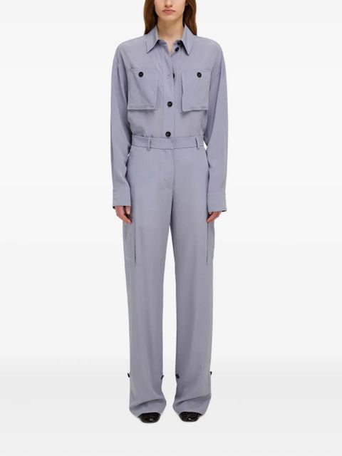 Ferragamo cargo pocket cuffed trousers - GREY - zdjęcie produktu nr 2