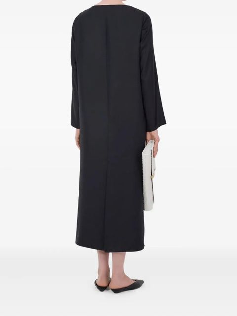 LouLou de Saison Zoya draped midi dress - Black