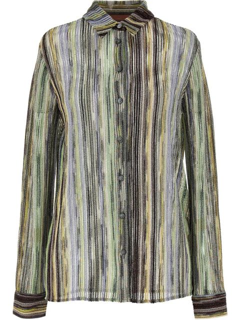 Missoni striped lamé shirt - Green - zdjęcie produktu nr 1