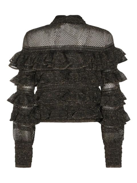 ZIMMERMANN Rebellion ruffled tie top - Black