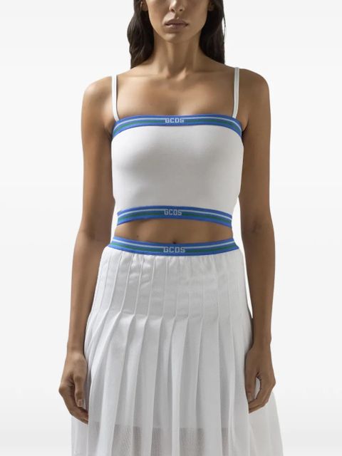 GCDS logo-tape crop top - White - zdjęcie produktu nr 2