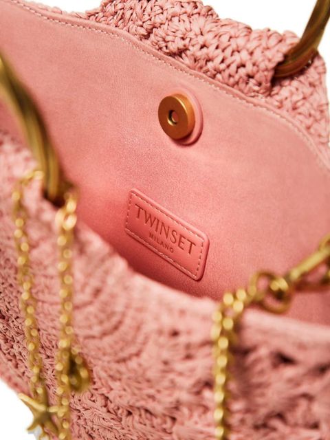 TWINSET woven-construction clutch bag - Pink