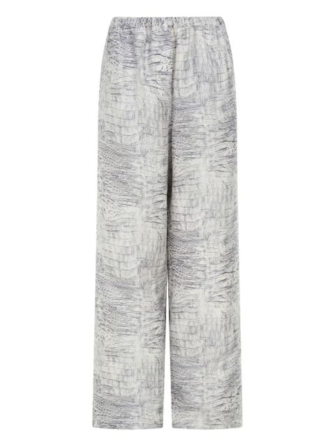 Ferragamo animal-print elastic-waistband trouser - Grey - zdjęcie produktu nr 1