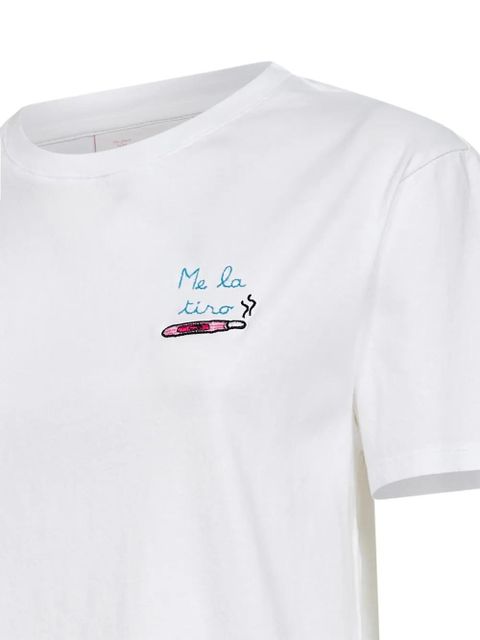 MC2 Saint Barth embroidered cotton T-shirt - White