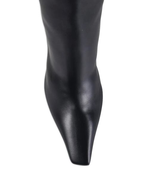 Amina Muaddi Mona zip boots - Black