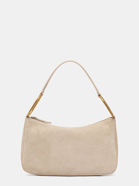 Twinset torebka zamszowa kolor beżowy 261TB7086 - zdjęcie produktu nr 1