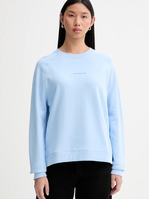 Marc O'Polo bluza bawełniana damska kolor niebieski gładka 5000009291 - zdjęcie produktu nr 1