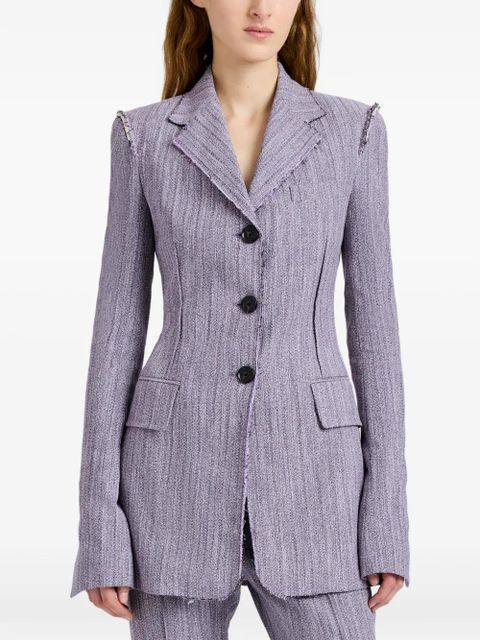 Proenza Schouler Lorenza frayed blazer - Purple