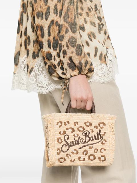 MC2 Saint Barth mini Vanity leopard-print frayed tote bag - Neutrals - zdjęcie produktu nr 2