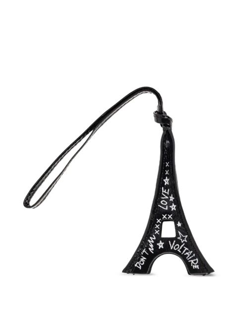 Zadig&Voltaire eiffel tower leather keyring - Black - zdjęcie produktu nr 1