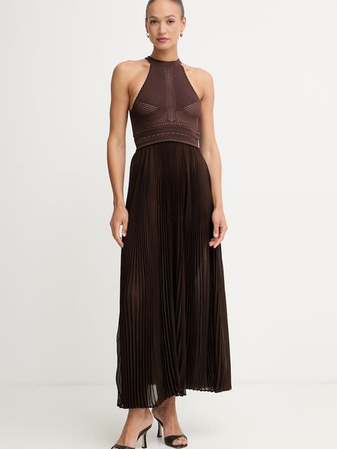 Twinset sukienka plisowana z wiskozą - zdjęcie produktu nr 1