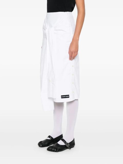 Marine Serre wrapped midi skirt - White