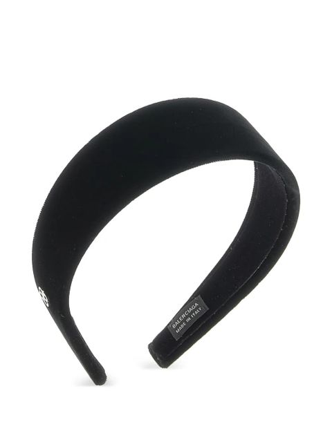 Balenciaga Holli velvet headband - Black - zdjęcie produktu nr 2
