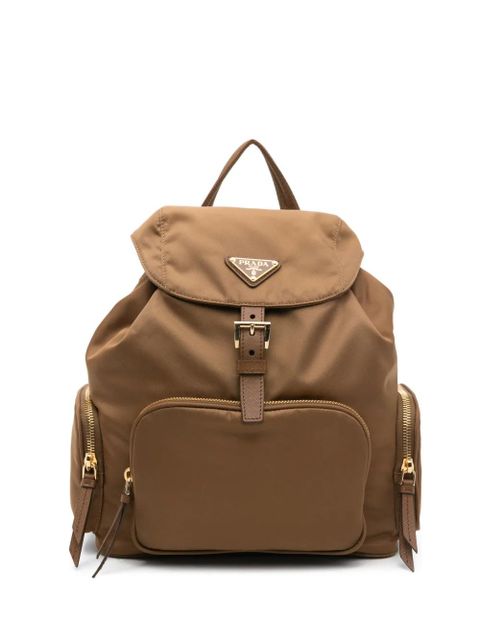 Prada buckle zip-fastening backpack - Brown - zdjęcie produktu nr 1
